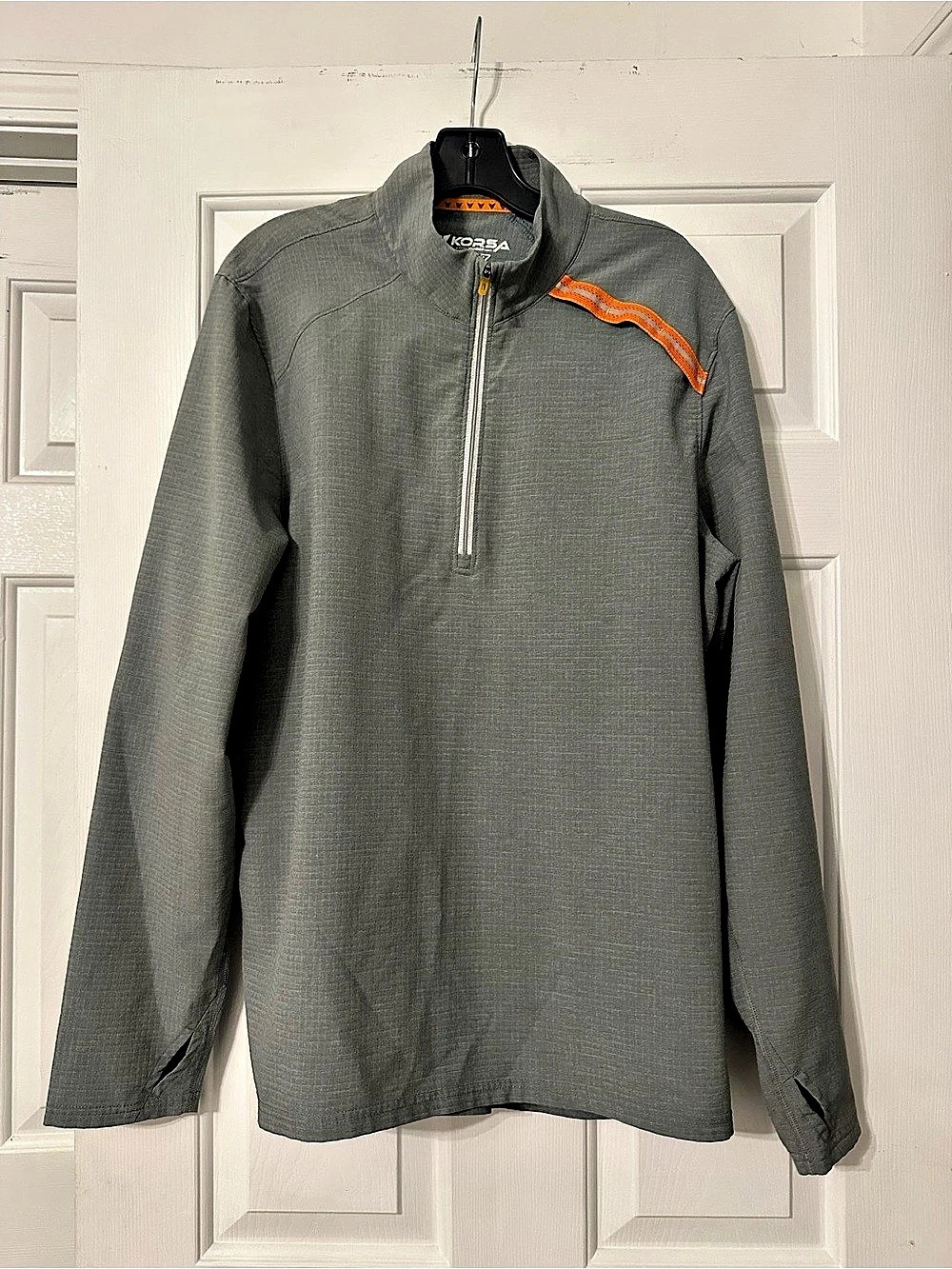 Korsa Vital 1/2-Zip Men's Gray & Orange Pullover Medium